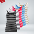Women's Cotton Stretch Round Neck Striped Tank Top From Levin.