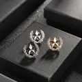 Star Brooch Metal Wheat Lapel Pin for Men's Suit Shirt Collar.