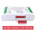 2X Mini 4 Channel DMX RGBW Decoder 16A RGB RGBW Strip Controller DMX 512 Dimmer Driver for LED Strip Lights DC9-24V.