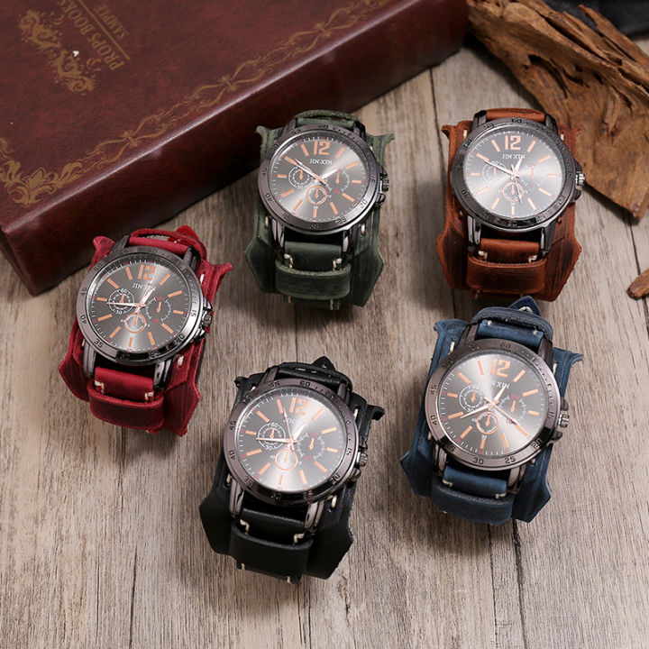 Hot%20selling%20jewelry%20manufacturers%20in%20Europe%20and%20America%20supply%20retro%20and%20domineering%20men's%20cowhide%20watches%20with%20double-layer%20hand%20sewn%20punk%20bracelets%20-%20Image%202