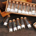12 PCS Retro Cork stopperwishing bottle Beautifully Glass Antique creative wishing bottle Cork glass votive bottle for Message. 