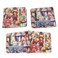 Anime One Piece PU Wallet for Women Men Cartoon Zoro Luffy Ace Figures Purse Foldable Wallet Card Holder Children Gift. 