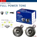DENSO 12V Compact Full Power Tone Horn for Bike and Car (Made in Indonesia/China) - 2 Piece Set, High-Quality ABS Plastic.