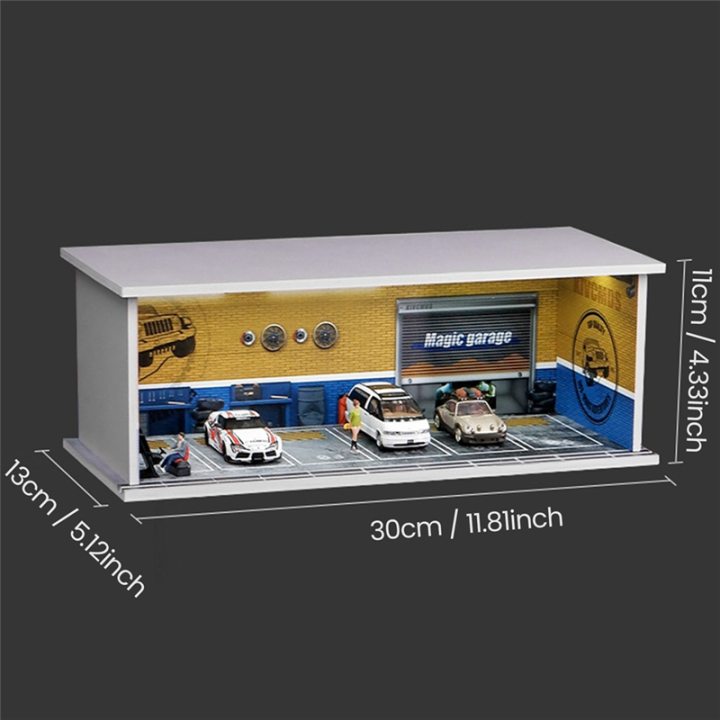 1/64%20Diorama%20Car%20Garage%20Model%20LED%20Lighting%20City%20Car%20Showroom%20Scene%20for%20Miniatures%20Vehicles%20Display%20Model%20Assembled%20Park%20-%20Image%202