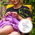 Hand Fatigue Relief Adjustable Crochet Ring for Perfect Yarn Tension Control Ideal for Crocheters Knitters Flexible Easy to Use. 