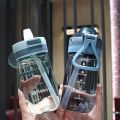500/650ML Student School Portable with Straw Sports Plastic Bottle Multicolor Water Cup Water Bottle. 