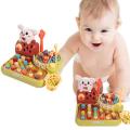 4 IN1 Baby Montessori Toys Pull Carrot Whac-A-Mole Whack-a-mole Toy Toddler Fishing Feeding Animal Theme Knocking Game Luhuai CVC. 