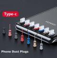 Anti Dust Plugs Type-C Charging Holes 3.5mm Headphone Jacks Card Pin Silicone Type C Port Protection Dust Plug For Smartphones.