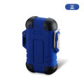 Outdoor waterproof survival whistle pulse double arc charging lighter USB igniter.