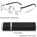 IENJOY TR90 Reading Glasses Anti-Blue Light Reading Glasses Men Half Frame Prescription Eyeglasses Male Eyewear With Case1.0-4.0.