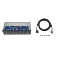 ALLOYSEED 5.25 inch 9 Pin to 7 Ports USB 2.0 Hub CD-ROM Drive Bay CD ROM Front Panel with HUB Chip for Computer Case.