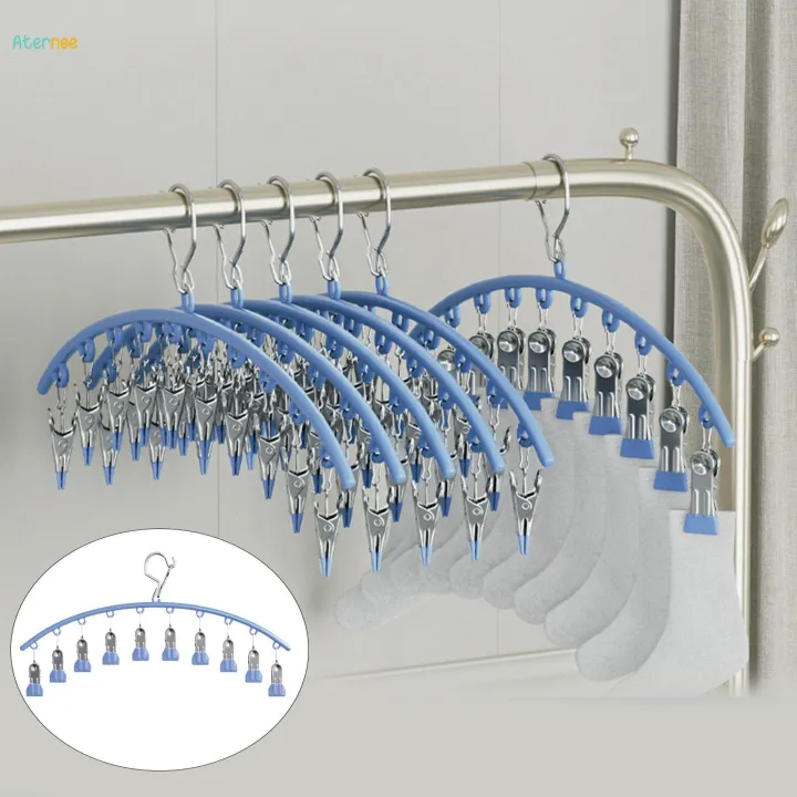 Clothes%20Hanger%20with%2010%20Clips%20Bras%20Clip%20Hangers%20Smooth%20Windproof%20Durable%20Laundry%20Clip%20Drip%20Drying%20Hanger%20for%20Drying%20Tie%20Scarfs%20Hats%20Lingerie%20-%20Image%202