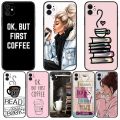 OK but first coffee Phone Cases For iphone 13 Pro Max case 12 11 Pro Max 8 PLUS 7PLUS 6S XR X XS 6 mini se mobile cell. 