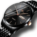 FOURRON Men's Waterproof Calendar Ultra-thin Stainless Steel Strap Quartz Watch. 
