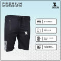SMUG Premium Sports Shorts - Soft and Comfortable - Black.