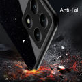 Biruiqu For Xiaomi Mi 14T Pro Shockproof Starry Colorful Tempered Glass Back Soft Silicone Edge Case Cover. 