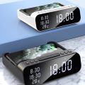 Intelligent Wireless Alarm Clock Charger Fast Temperaturetable Digital Clock LED Display Wireless Charger Watch Desk Clock.