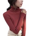 Women's Turtleneck Sweater Slim Fit Autumn and Winter 2023 New Internet Celebrity Solid Color Inner Wear Long-Sleeved Bottoming Sweater Top. 