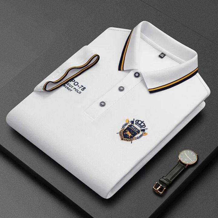 Korean%20Fashion%20Men's%20Polo%20T-shirt%20Long%20Sleeves%20Embroidered%20Logo%20Polo%20Shirt%20Lapel%20Breathable%20Top%20Streetwear%20Loose%20Ropa%20Hombres%20-%20Image%206