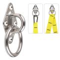 80Mmx50Mm Mounting Hook For Wall Or Ceiling With Round Ring Stainless Steel - Bracket / Attachment For Sling Trainer, Hammock, Aerial Yoga, Awning. 