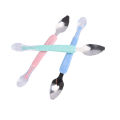 1Pc Double Head Baby Feeding Spoon Scraping Pure Spoon Baby Fruit Scraper. 