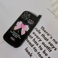 Cute Bow Cover Black Case for iPhone 15/15pro/15plus/15promax/14promax/14pro/14plus/14/13 Pro Max / 12 Pro / 11 Pro Max / 11. 