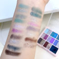 18 Color Pearlescent Purple Eyeshadow Palette Glitter Shimmer Ice Eyeshadow Eye Glitter Beauty Makeup Palette Brighten Eyes Cosmetics.