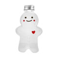 Cute Gingerbread Man Drinking Cup Portable Shaker Drink Bottle Kitchen Milk Tea Water Bottle Home Couple Christmas Bottle Gifts. 