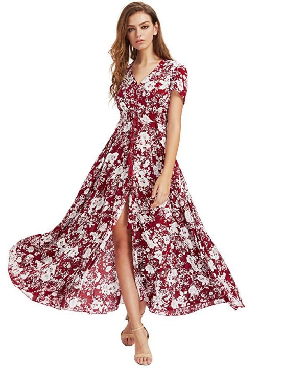Amazon's%20new%20bohemian%20retro%20ethnic%20pattern%20resort%20V-neck%20loose%20maxi%20dress%20maxi%20dress%20-%20Image%205