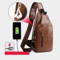 Men's Crossbody Bags Men's USB Chest Bag Designer Messenger bag Leather Shoulder Bags Diagonal Package 2023 New Back Pack Travel. 