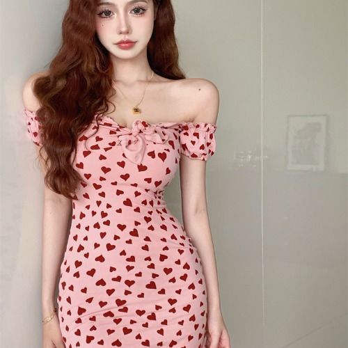 Dress%20Women's%20Autumn%20New%20Pure%20Desire%20Elegant%20Heart%20Printed%20Design%20Lace-up%20Sweet%20Hot%20Girl%20Slim-Fit%20Hip%20Skirt%20-%20Image%209