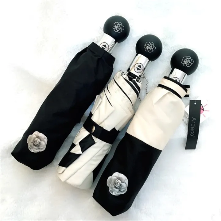 Windproof%20Automatic%20Folding%20Umbrella%20Rain%20Women%20Umbrellas%20For%20Men%20Black%20Coating%20Parasol%20Luxury%20Anti%20UV%20Three-fold%20Sun%20Umbrella%20House%20Foocus%20-%20Image%204