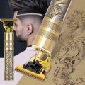T9 Professional Hair & Beard Trimmer | Type-C Charging | Metal Body | Cordless Barber Clipper. 