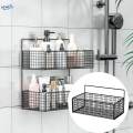 Wall Hanging Baskets, Floating Shelves, Metal Bathroom Wall Organizer Wire Storage Basket for Kitchen Bathroom, Countertop, Living Room. 