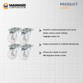 1.5" 4PC Universal Swivel Casters  Furniture Wheel Castor White PP Nylon Dual Roller Wheel For Platform Trolley Chair Fixed Swivel-MHN. 