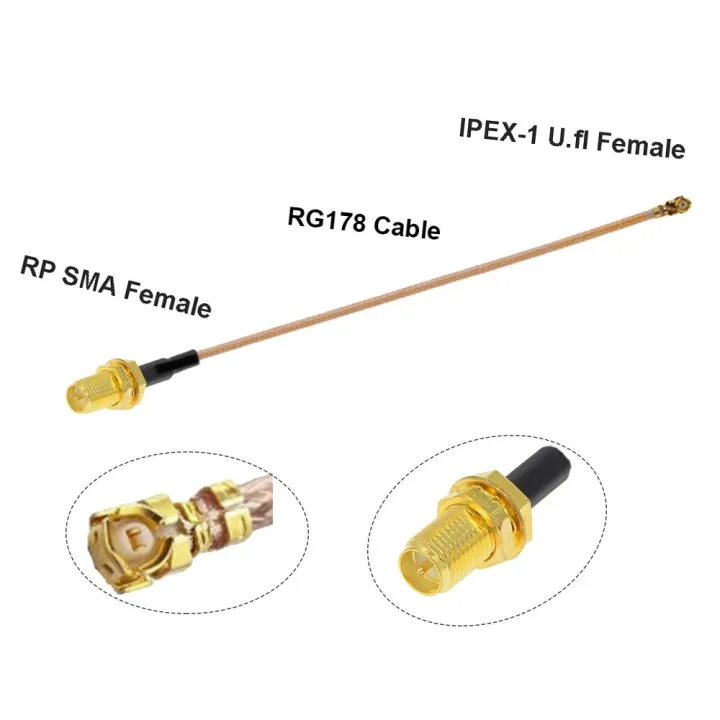 BEVOTOP%202pcs%20IPEX%20Cable%20uFL/u.FL/IPX/IPEX-1%20Female%20to%20SMA%20Female%20WIFI%20Antenna%20RF%20Cable%20RF1.13/RG178%20Pigtail%20Extension%20-%20Image%204