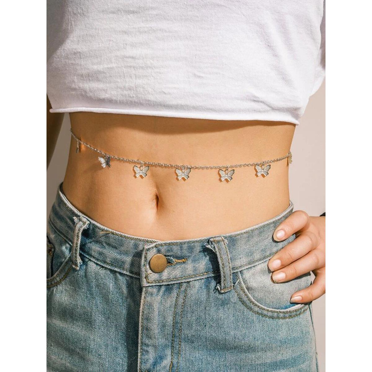 1 pis Stylish fashionable butterfly komorer bicha bally chain
