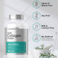 Multi Collagen Protein 2000 mg 180 Capsules Type I, II, III, V, X  Keto & Paleo Friendly by Horbäach. 