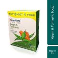 Himalaya Neem & Turmeric Soap - 125gm (Buy 3 Get 1 Free). 
