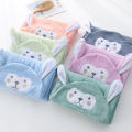 Children's coral velvet bath towel three-dimensional cute cartoon cape bath towel bath hooded big ears hooded cape wholesale. 