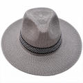 Wide Brim Straw Hat Leisure Summer Cap Jazz Panama Fedora Fashion Travel Leisure Sun Hat For Women Men Style. 