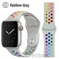 38mm/40mm Rainbow Colored Silicone Sports Band Straps for Smartwatch. 