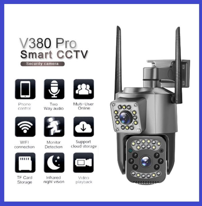 Wifi Cctv Home Cameras That Connect To Phone Dual Lens Security