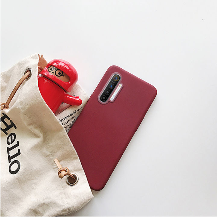 Tokifu%20For%20Realme%20X2%20Back%20Cover%20Matte%20Simple%20Solid%20Color%20Soft%20Silicone%20TPU%20Case%20-%20Image%203