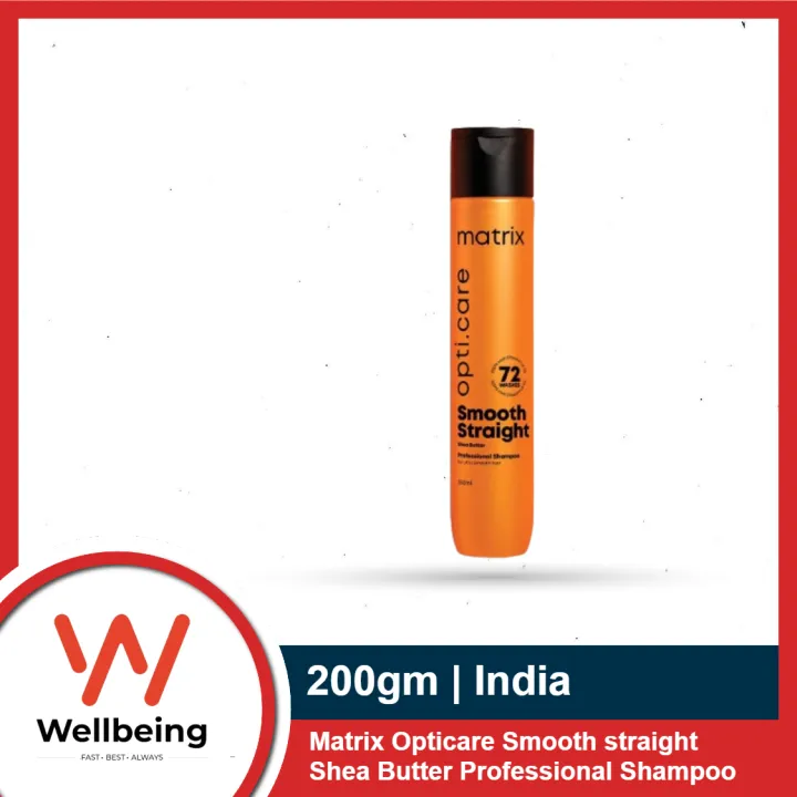Matrix Opticare Smooth straight Shea Butter Professional Shampoo 200ml (Made in India)