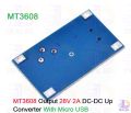 DC DC Step Up MT3608 Boost Converter Micro USB DC 2V-24V to 5V-28V 2A Adjustable Voltage Regulator Module Power Supply.