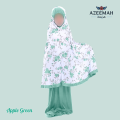 Kids Floral Print HIjab & Skirt set - Malaysian Prayer Hijab with Skirt for Muslim Girls - Instant Ready Hijab - Namajer Hijab - Hijab Collection - Two Pieces Prayer Set - Ages 8 to 12. 