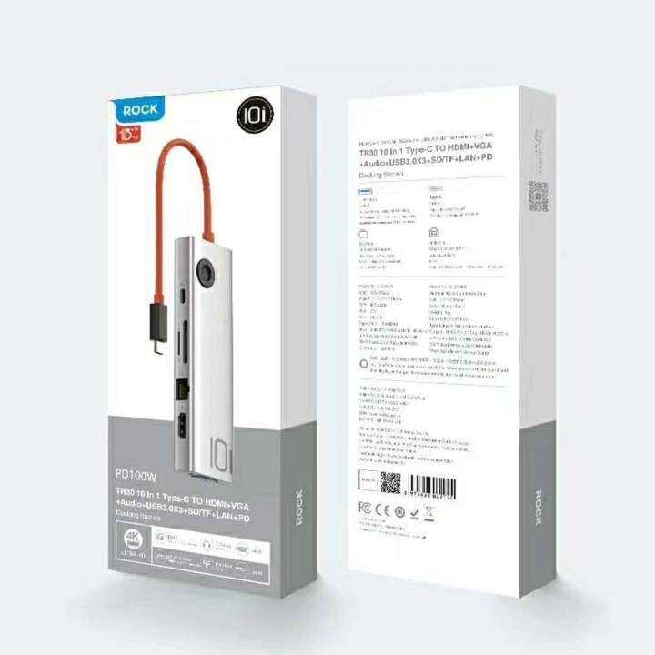 ROCK%20TR30%20Type-C%20To%20HDMI%20VGA%20Audio%20USB%203.0%20SDTF%20LAN%20Multi%20Splitter%20Adapter%2010%20in%201%20PD%20Docking%20Station%20HUB%20-%20Image%207