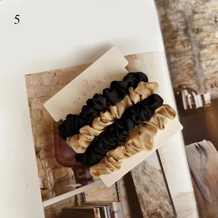 4pcs/pack%20Women%20Silky%20Satin%20Skinny%20Elastic%20Hair%20Band%20Girls%20Ponytail%20Holders%20Small%20Hair%20Rope%20Simple%20Hair%20Ties%20Korean%20Rubber%20Band%20-%20Image%207