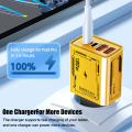 TIMACK® 4 Ports Fast Charger Type C Quick Charge 3.0 USB C Wall Charger Adapter For iPhone Samsung Xiaomi mi PD USB Fast Charging. 